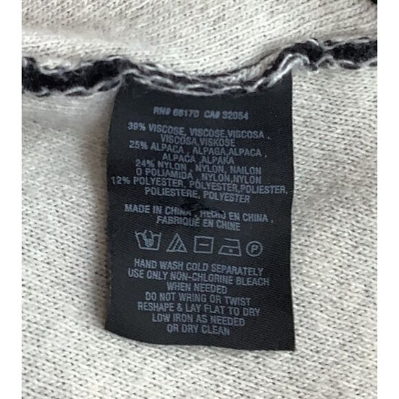 Anthropologie Moth Womens Sweater Black & Cream Cowl Neck Size Medium - Picture 7 of 7